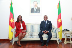 Photo1.VP Marie-Laure et le PM Joseph Dion Ngute.jpg